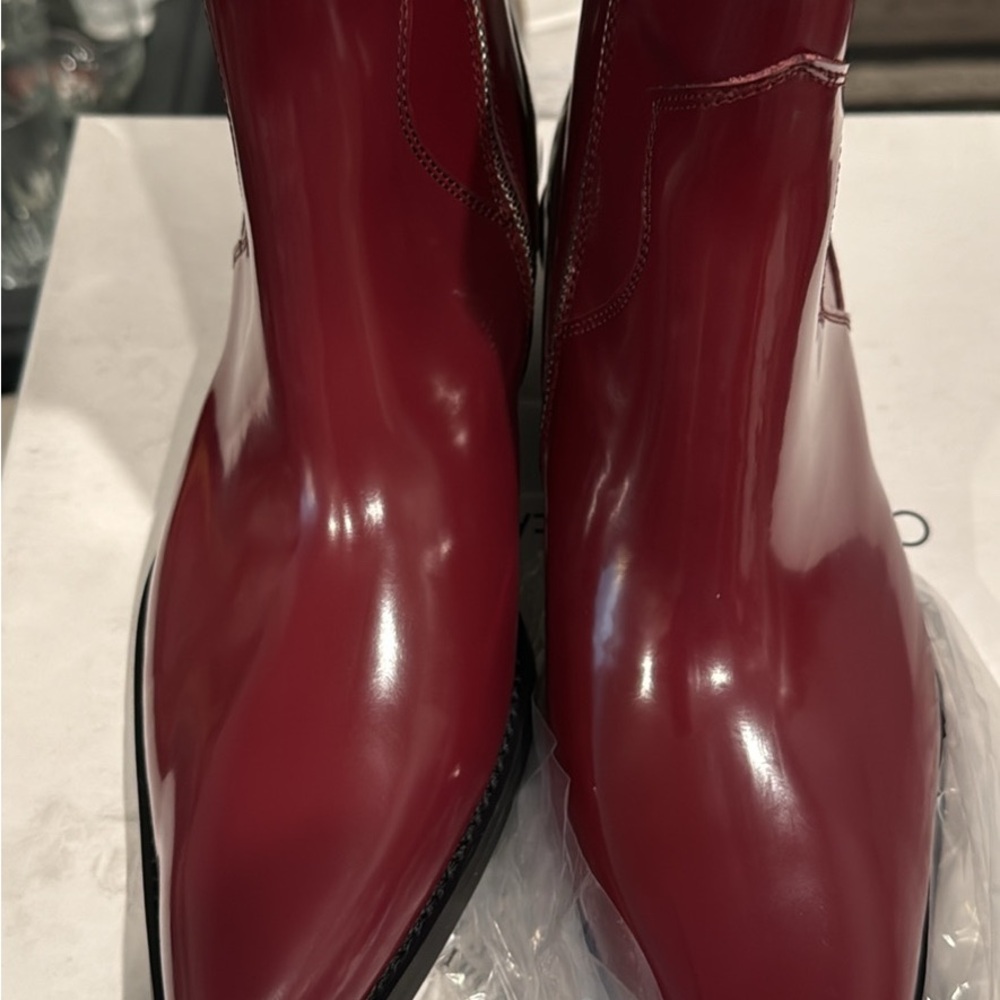 Calvin Klein Jeans Burgundy Heeled Boots